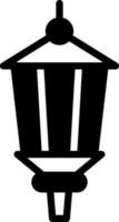 solid icon for lamp post vector