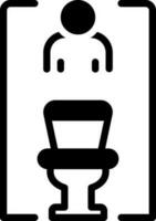 solid icon for restroom vector
