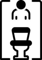 solid icon for restroom vector