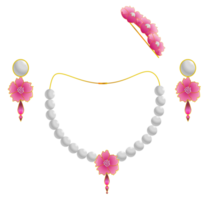 Sakura Schmuck Design - - Ohrringe, Halskette und Haar Clip png