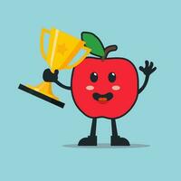 vector apple mascot cartoon character