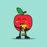 vector apple mascot cartoon character