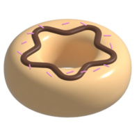 3d donut isometric png