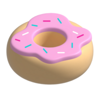 3d rosquilla isométrica png