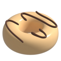 3d donut isometric png