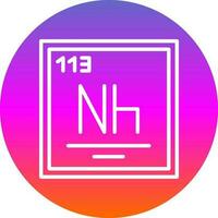 nihonium vector icono diseño