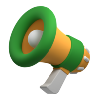 Megaphone 3d render icon illustration. Gramophone icon. 3d render of megaphone. 3d render illustration png