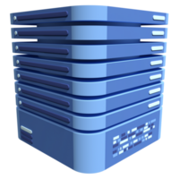 3D server icon. Computer server 3d render icon. Cloud computing. 3d render illustration png