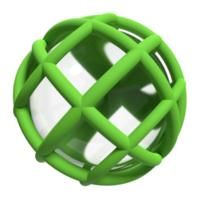 Glass globe. Ecology concept. 3d rendering illustration png