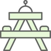 Picnic table Vector Icon Design