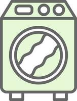 Washing machine Vector Icon Design