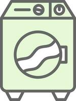 Washing machine Vector Icon Design