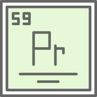 Praseodymium Vector Icon Design