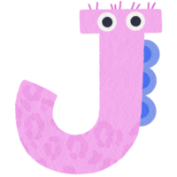 Monster alphabet capital letter J png