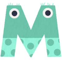 Monster Alphabet Capital letter M png