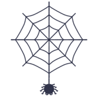 Spooky Halloween spider silhouette png