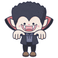 Cute Halloween vampire character png