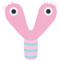 monstruo alfabeto letra y png