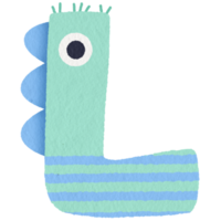 Monster alphabet letter L png