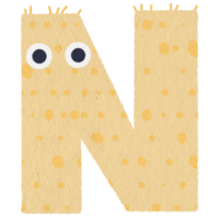 monstruo alfabeto letra norte png