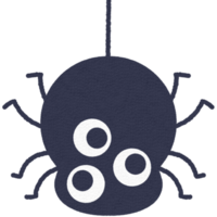 Spooky Halloween spider silhouette png