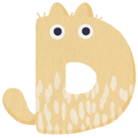 monster alfabet brev d png