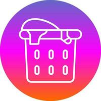 Laundry basket Vector Icon Design