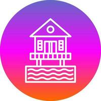 Beach hut Vector Icon Design