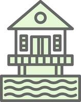 Beach hut Vector Icon Design