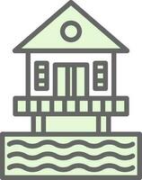 Beach hut Vector Icon Design