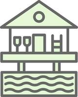 Beach hut Vector Icon Design