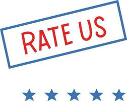 rate us and  review star for business vector