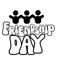 International Friendship Day text typography, calligraphy, lettering inscription clipart on transparent background, Friendship Day, World Friendship Day, International Day of the Friends digital art png