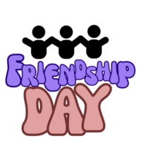 International Friendship Day text typography, calligraphy, lettering inscription clipart on transparent background, Friendship Day, World Friendship Day, International Day of the Friends digital art png