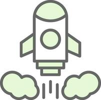 Rocket launch Vector Icon Design