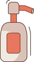 Orange and Brown Pump Bottle icon on white background. vector