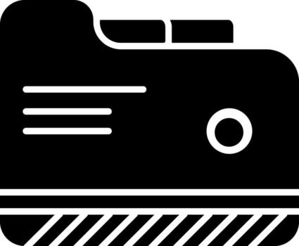 File folder in black and white color. vector