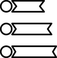 Three options rectangle arrow message icon in line art. vector