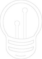 Electric bulb made by black line art. vector