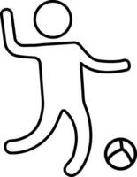 Illustration of a man playing football. vector