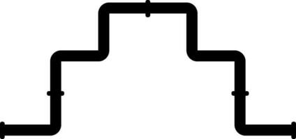 Icon of pipeline in flat style. vector