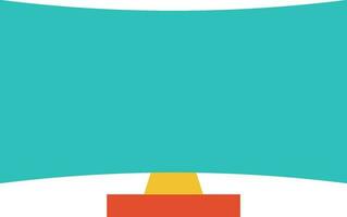 Curved Led icon in flat style. vector