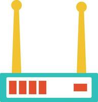 Colorful icon of Router in flat style. vector