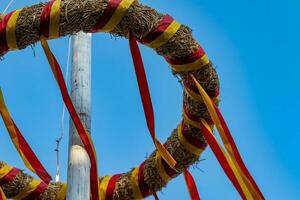 a maypole decoration with view from below photo