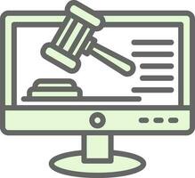 Online court Vector Icon Design