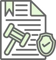 diseño de icono de vector de documento legal