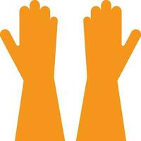 Yellow gloves in flat style. vector