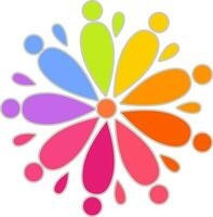 Colorful floral element design. vector