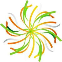 Shape of colorful ribbon flower. vector