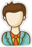 Illustration of boy in flat style. vector